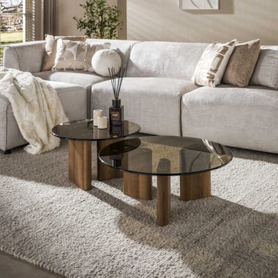 Hoyz Collection - Salontafel Tinto - Bruin - 76x76x31 cm