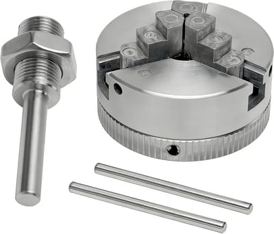 Allecto Plus - Mini draaibank zinklegering mini draaibank drie-klauw boorkop M12 * 1 handboorkop elektrische boormachine koppeling krachtgereedschap voor houtbewerking kleine machine - metalen gereedschap met extra accessoires.