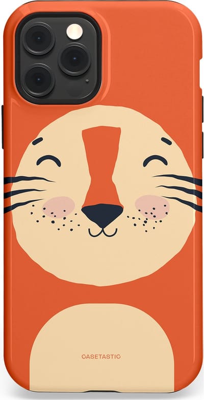 Casetastic hoesje geschikt voor Apple iPhone 12 / Apple iPhone 12 Pro - MagSafe - Dubbellaagse bescherming - Knuffelkopjes tijger - Fashion Case - Terracotta Zand