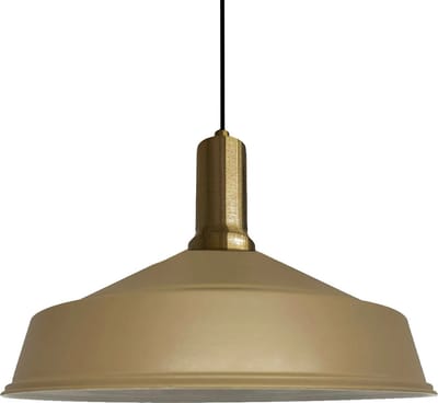 Bamyum Hanglamp Eettafel Hout Ø40 cm, Industriële Hanglamp, Bnej Metalen