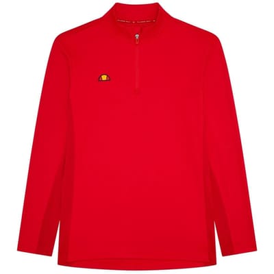 Ellesse Heren Golf Sweatshirt met lange mouwen en ritssluiting (Rood)