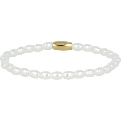 My Bendel - Goudkleurige Armband met Witte Parels - Stijlvol Accessoire - met Luxe Cadeauverpakking | Sieraden Voor Dames