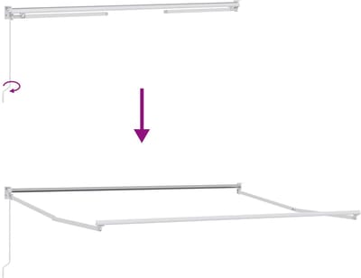 vidaXL - Uitschuifbare - luifel - Taupe - 4 - x - 2 - m - 100% - Polyester - en - Aluminium
