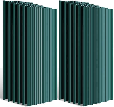 Dakplaten – 36 Stuks 129x46cm ca. 21 m² - Roestbestendig Groen - met handschoenen