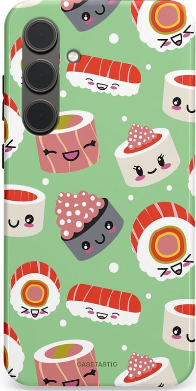 Casetastic Hoesje Geschikt voor Samsung S24 Plus - Stijlvolle Beschermende Duo-layer Case - Sushi wonders