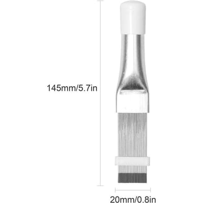 Peigne à ailettes de condenseur de climatiseur Outil de réparation de climatiseur en acier inoxydable Brosse de nettoyage de dissipateur thermique Fin Comb