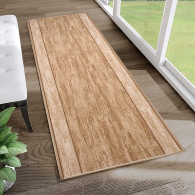 Tapiso Antislip Rubber Lichtbeige Gang Woonkamer Rubbermat Tapijt Maat- 80x200