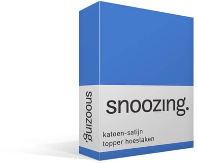 Snoozing - Katoen-satijn - Topper - Hoeslaken - Eenpersoons - 80x200 cm - Meermin