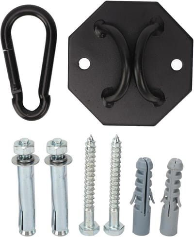 Bevestigingsplaat Hangmat - Muurbeugel Ring - Buiten Ontspannen - Hoge Draagkracht - 11x11x5 cm - Zilver