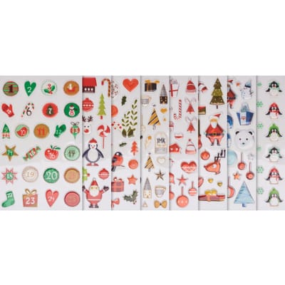 Epoxy Sticker Assortiment "Kerstmis"
