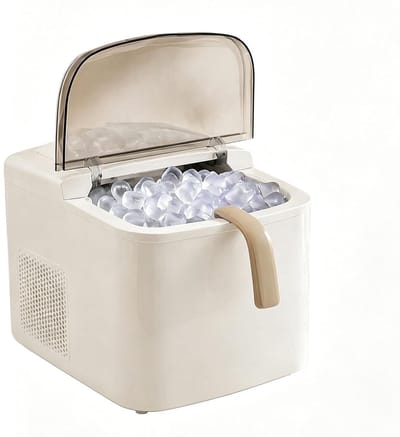 Ijsblokjesmachine - IJsmaker Tafelmodel - Snelle IJsvorming - Zelfreinigend - 35 x 29 x 38 cm - Zilver