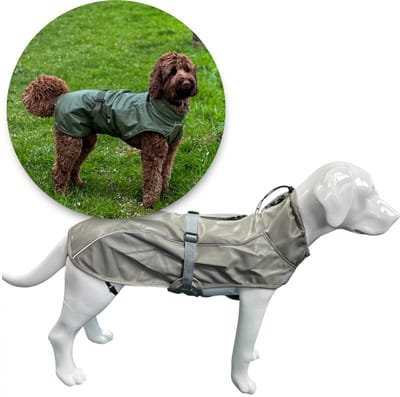 Dogs&Co® Honden Regenjas Raindog Grey Maat M Ruglengte 50cm
