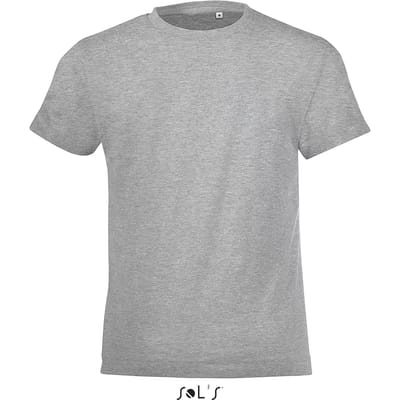 SOL'S Kids´ Round Collar T-Shirt Regent Fit L149K - Grey Melange - 2 years (86/94)