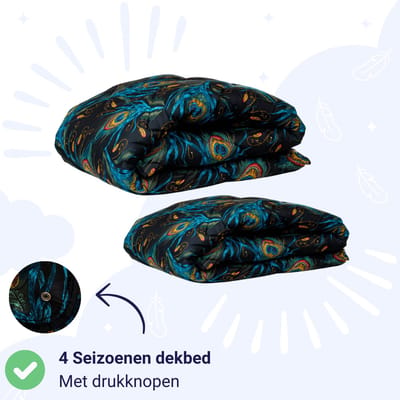 Zelesta Wonderbed 4 Seasons Double - Peacock Feathers 140x200cm
