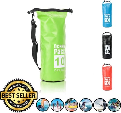 Waterdichte Tas - Dry bag - 10L - Ocean Pack - Dry Sack - Survival Outdoor Rugzak - Drybags - Boottas - Zeiltas -Groen