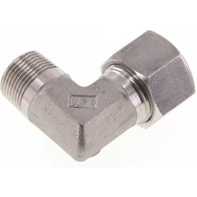 G 3/4'' Buitendraad x 20S RVS L-Fitting 90graden 400 Bar DIN 2353 - FL2E-MC-ST-034G-20-S