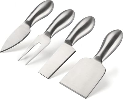 Oliva's - Kaasmesjes - Kaasmes set 4 stuks - Kaasmessenset voor alle kaassoorten - Vaatwasserbestendig - RVS