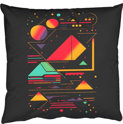 Sierkussens - Kussentjes Woonkamer - 50x50 cm - Piramides - Cirkels - Neonkleuren - Geometrisch