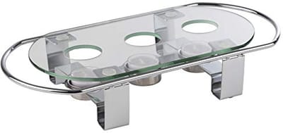 Voedselwarmer met 3 Vlammen en Glasplaat – Ideaal voor Buffet en Tafels