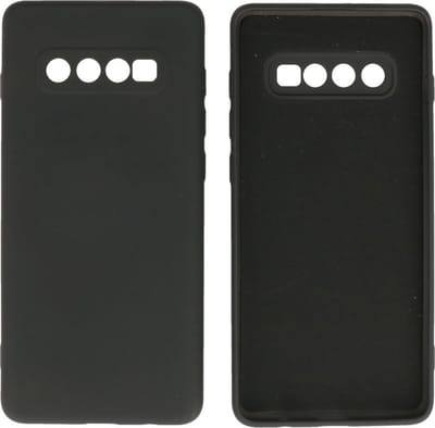 Fashion Backcover Telefoonhoesje - Color Hoesje - Geschikt voor Samsung Galaxy S10 Plus - Zwart