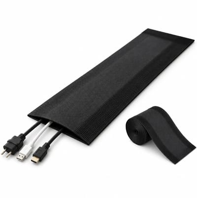 BSS® Kabelmat 300 x 10 cm – Zware Vloer Kabelbeschermer – Antislip Kabel Cover voor Kantoor en Thuis - Zwart