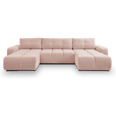 U-bank SOLA met slaapfunctie symmetric chenille bouclé | NADUVI Collection