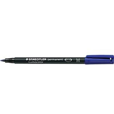 Viltstift Staedtler Lumocolor 317 permanent M blauw - 10 stuks