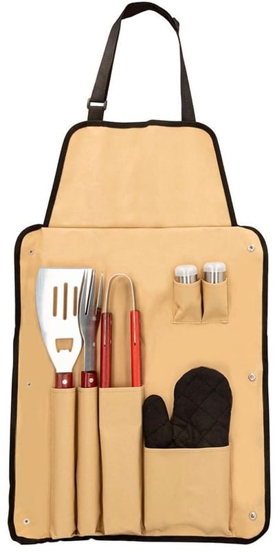Generico Barbecueschort Met 7 Accessoires Beige