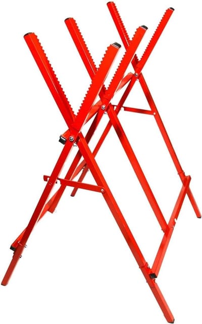 Hout zaagbok - Zaagstandaard - Hout zagen - In hoogte verstelbaar - 65x70x90cm - Rood