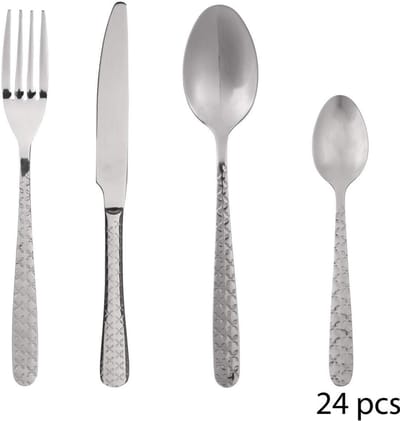 Flora Bestekset - 24 Delig - RVS