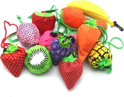 Herbruikbare Vouwbare Fruit Boodschaptassen - 10 Stuks