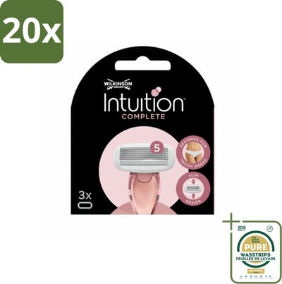 20 x Wilkinson Sword - Navulmesjes - Intuition Complete - Compatibel - 3 mesjes - Grootverpakking - Scheermesjes Vrouwen - Scheren Voor Vrouwen - Navulmesjes - Huidverzorging - Scheren Voor Gevoelige Huid