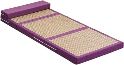 Vouwmatras - Opvouwbaar bed - Comfortabel slapen - Ruimtebesparend ontwerp - 60 x 200 cm - Paars