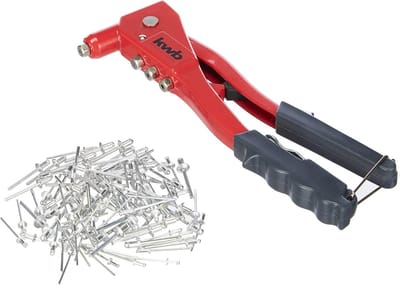 Blindklinknageltang Set - Zware Uitvoering met Greepbescherming en 100 Aluminium Klinknagels