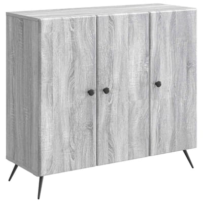 vidaXL - Dressoir - Grijs - sonoma - 89 - x - 34,5 - x - 80 - cm - Bewerkt - hout