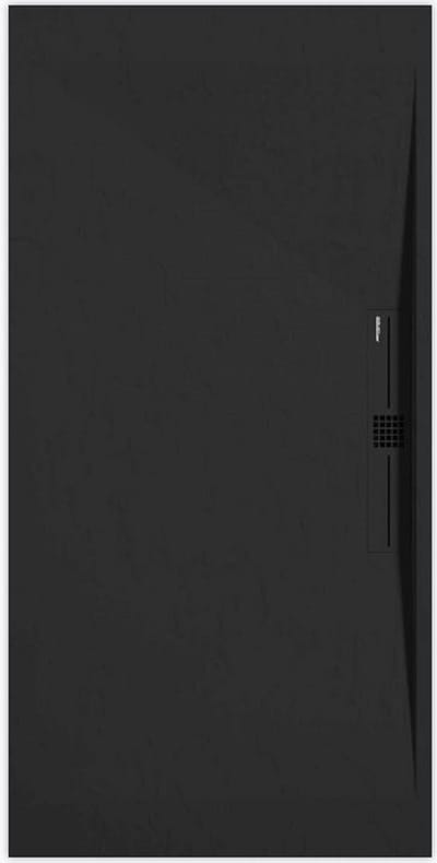 Sanifun douchebak Stone Side Black Slate 900 x 800 P