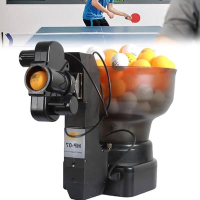 Tafeltennisrobot - Pingpong trainer - Sportieve training - 36 spinballen - 100 ballen - Zwart