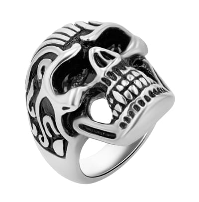 AKZENT Akzent herenring Skullstorm, duurzaam