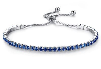 Montebello Armband Caia Blue - Messing Verzilverd - Aanpasbaar