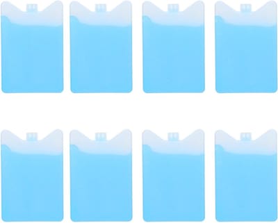 Koelelementen 8 stuks - Herbruikbare Gelpacks - Lunch Koel Houden - Lekvrij en Slank Ontwerp - 200 ml - Hemelsblauw