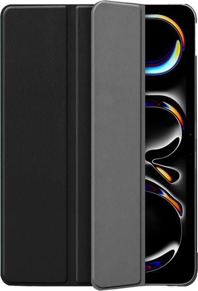 Just in Case tablet Hoes geschikt voor iPad Pro 11 (2025 / 2024) M5 / M4 - TriFold Bookcase - Zwart