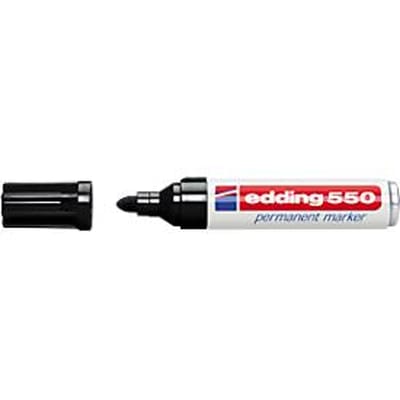edding 550 permanent marker, Ronde punt 3-4 mm, zwart, 10 stuks
