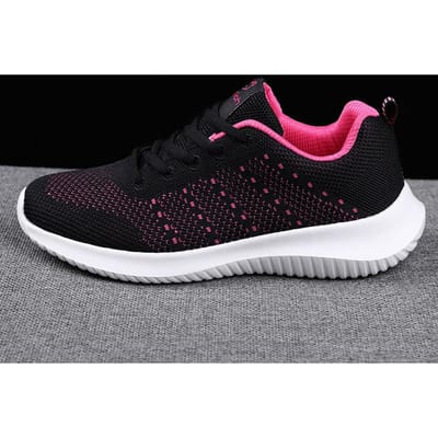 Nieuwe Dames Sneakers Comfortabel Lichtgewicht Zacht Antislip Platte Casual Sportschoenen Outdoor Dames Sneaker Maat 35-42 39 black
