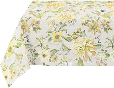 Tafelkleed met bloemen - 150 x 250 cm - 100% katoen - Apelt