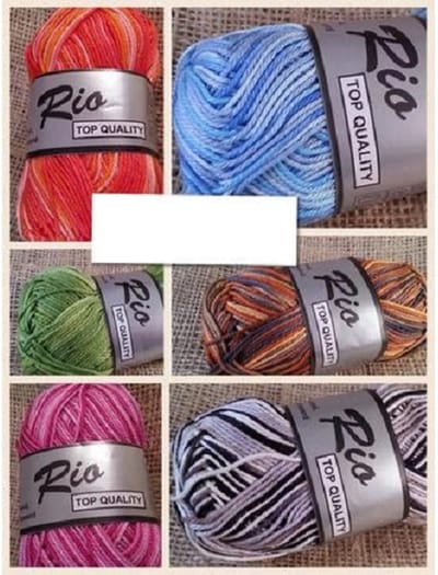 Lammy yarn - Rio katoen bollen gemeleerd garen * assortiment - 3 stuks
