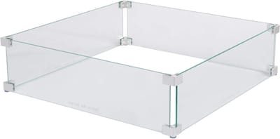 Vuurkorf Windscherm - Glazen Scherm - Buiten Ontspannen - Veilig Gehard Glas - 60 cm - Transparant