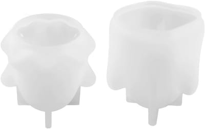 2 Stuks Halloween Siliconen Mallen voor 3D Spook Kaarsen, Resin Gieten, DIY Decoraties en Chocolade Maken