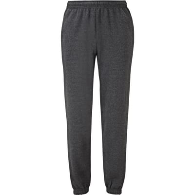 Fruit Of The Loom Heren Elastische Manchet Trainingsbroek / Joggingbroek (Donker Heater)