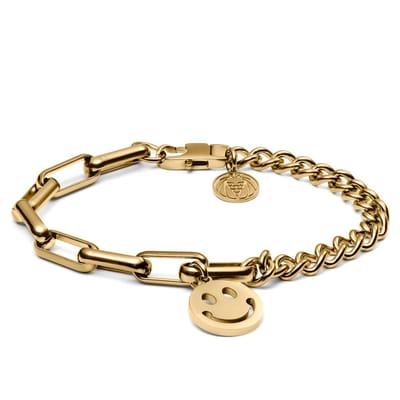 Lucleon - Heren - Roestvrij Staal Schakelarmband - Goudkleurig
