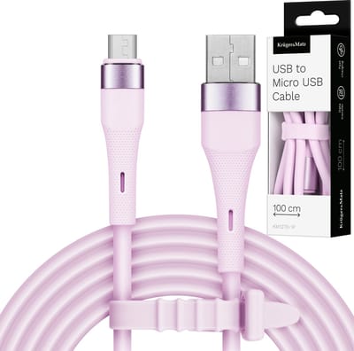 Krüger&Matz Basic Serie - USB-microUSB Kabel - 1m - Silikon - 12W